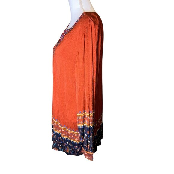 Soft Surroundings Parita Tunic Top long-sleeved boho-style blouse Size Medium - Picture 3 of 8
